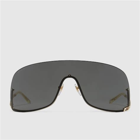 gucci mask frame metal sunglasses|Gucci 53mm round sunglasses.